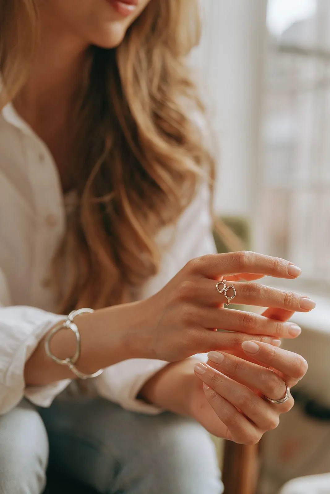Silver Circle Cuff