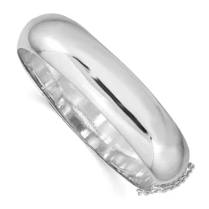 Silver Fancy Hinged Box Catch Bangle Bracelet