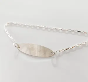 SILVER ID BRACELET