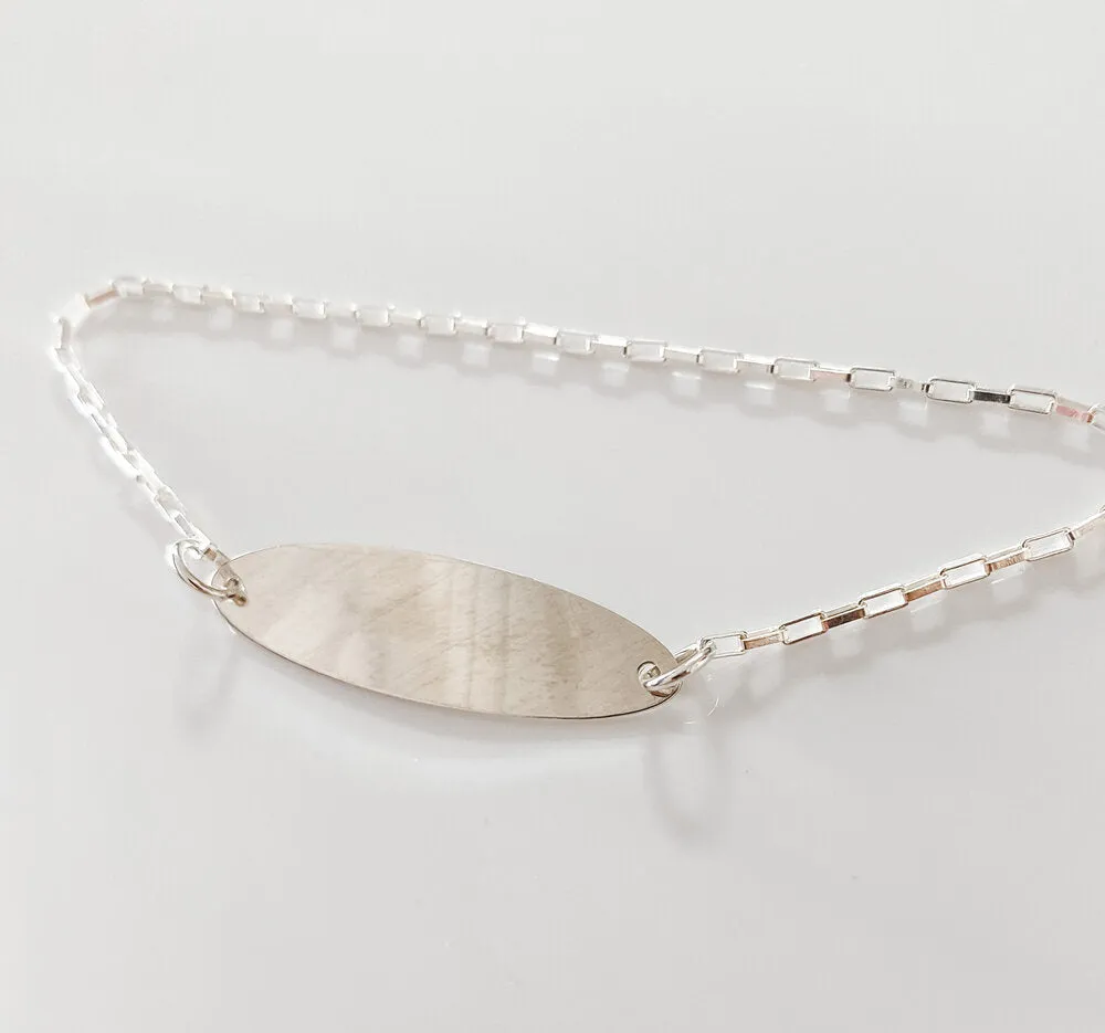 SILVER ID BRACELET