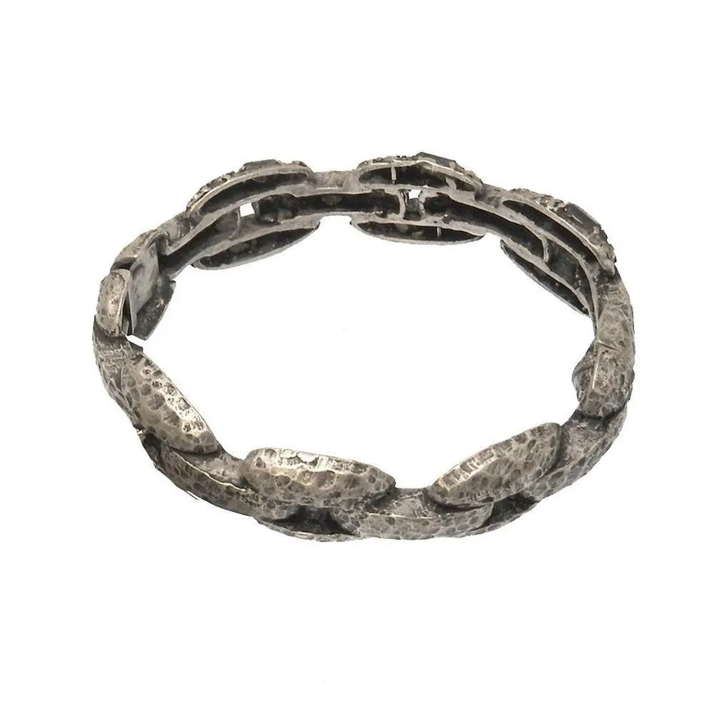 Silver Link Hinged Bracelet