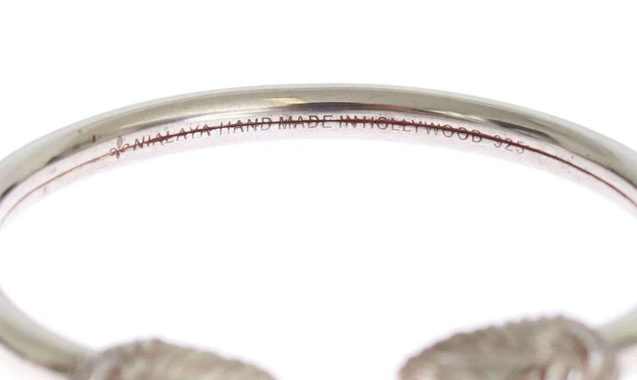 Silver Lion 925 Sterling Bangle Bracelet