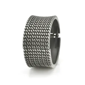 Silver Oxidized multi chain Hinged Bracelet #FW-B9061S
