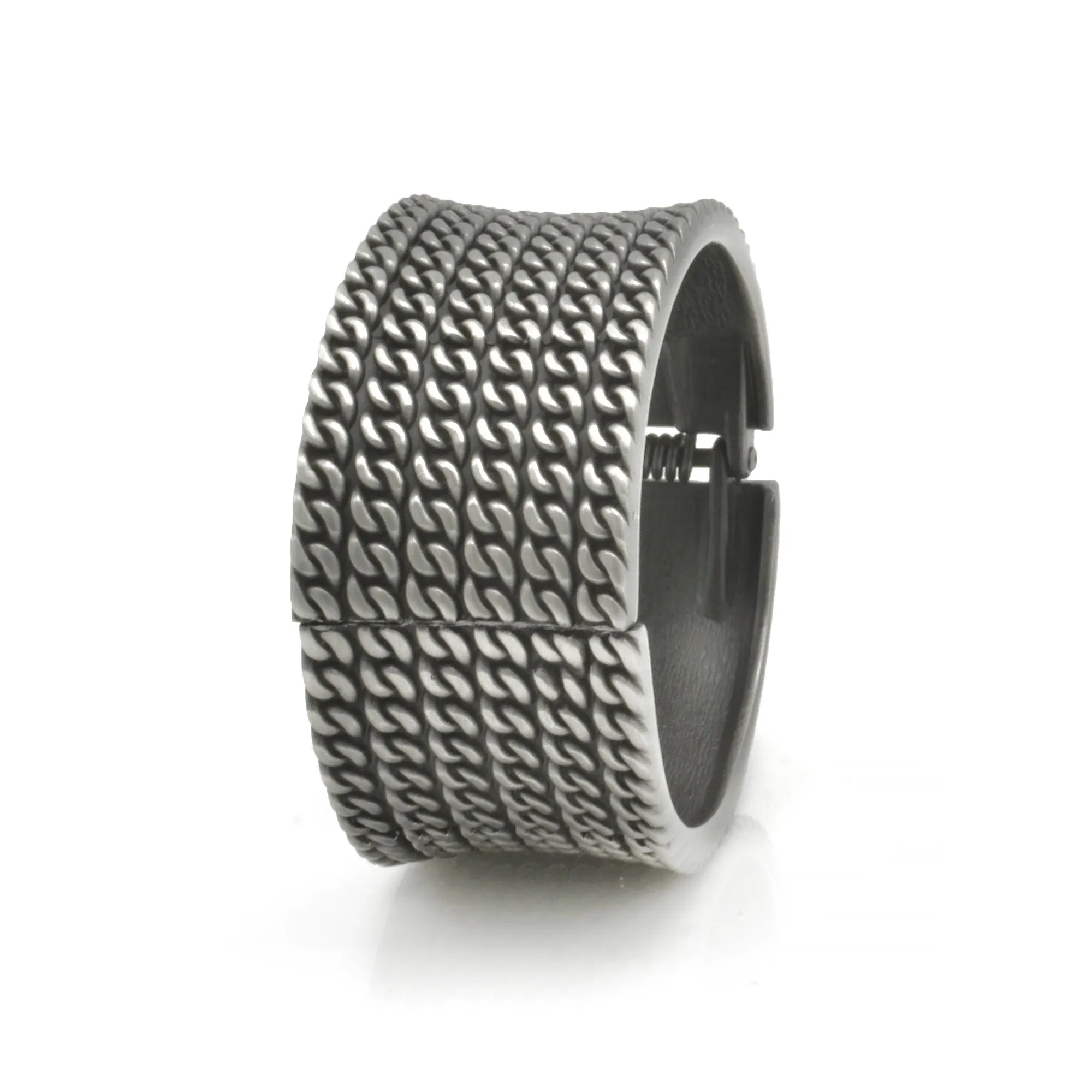 Silver Oxidized multi chain Hinged Bracelet #FW-B9061S