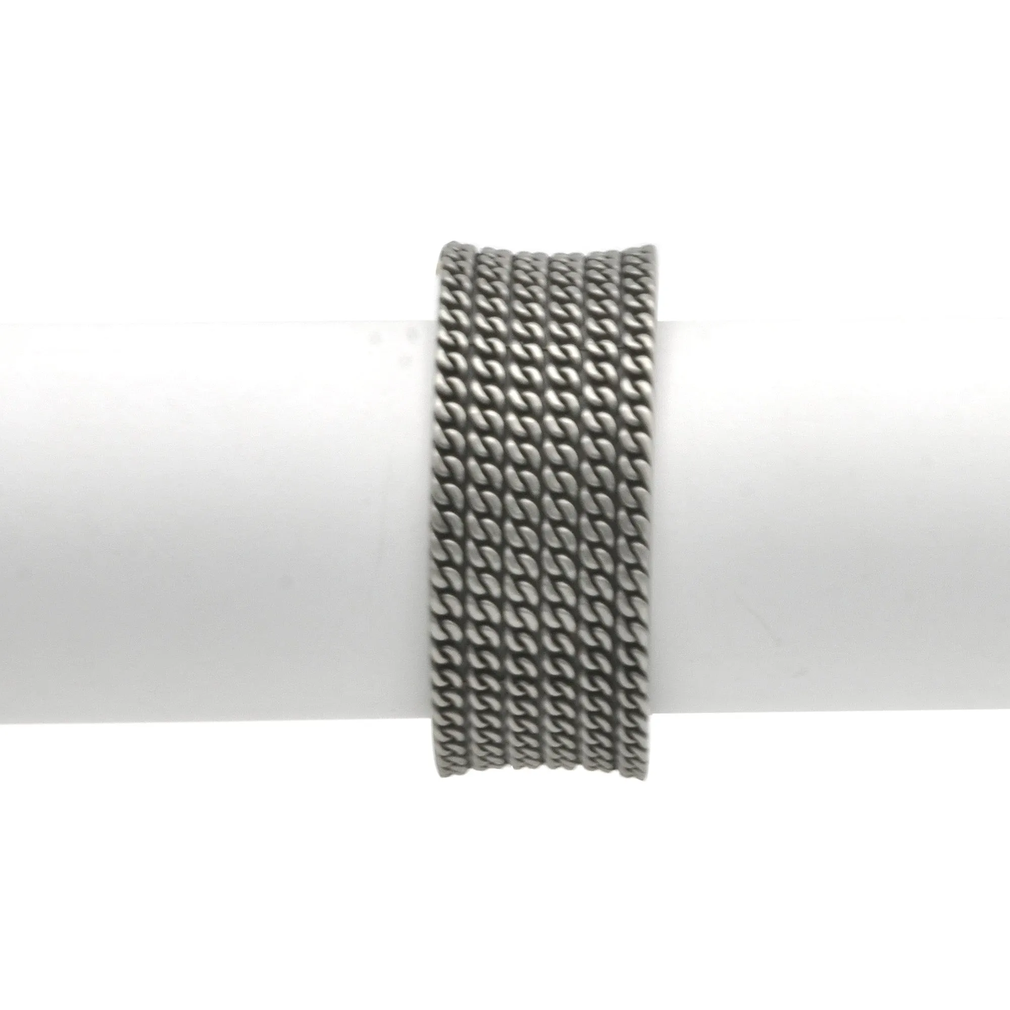 Silver Oxidized multi chain Hinged Bracelet #FW-B9061S