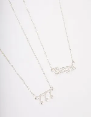 Silver Plated Angel Number '777' Necklace Pack