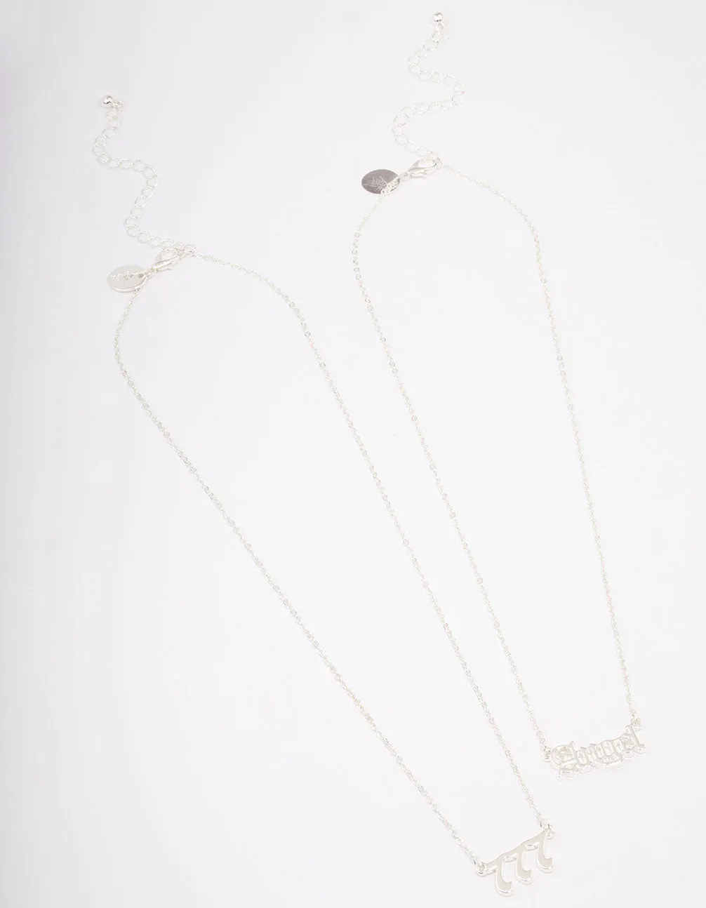 Silver Plated Angel Number '777' Necklace Pack