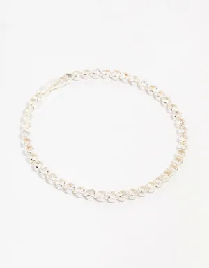 Silver Plated Brass  Single Classic Tennis Bracelet