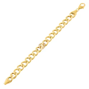 Single Pavé Round Curb Bracelet