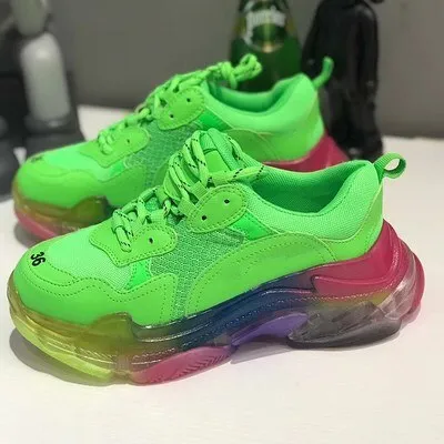 Sneakers Women PVC Flats Round Toe Shoes Women Brand Ladies Shoes Sport Dad Shoes Casual Zapatos De Mujer New Sapato Feminino