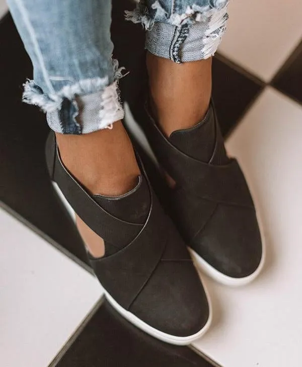 Solid High Flats wedges Heel Height Increasing Chunky Platform Vulcanized Sneakers Shoes
