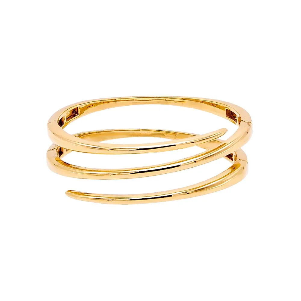 Solid Triple Wrap Bangle Bracelet
