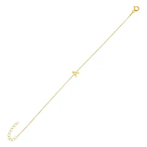 Solid Uppercase Initial Bracelet