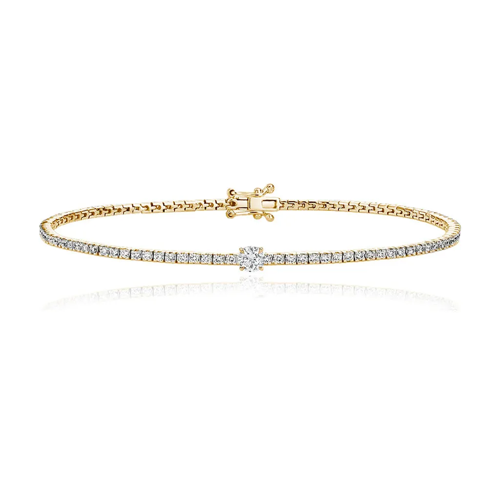 Solitaire Diamond Tennis Bracelet