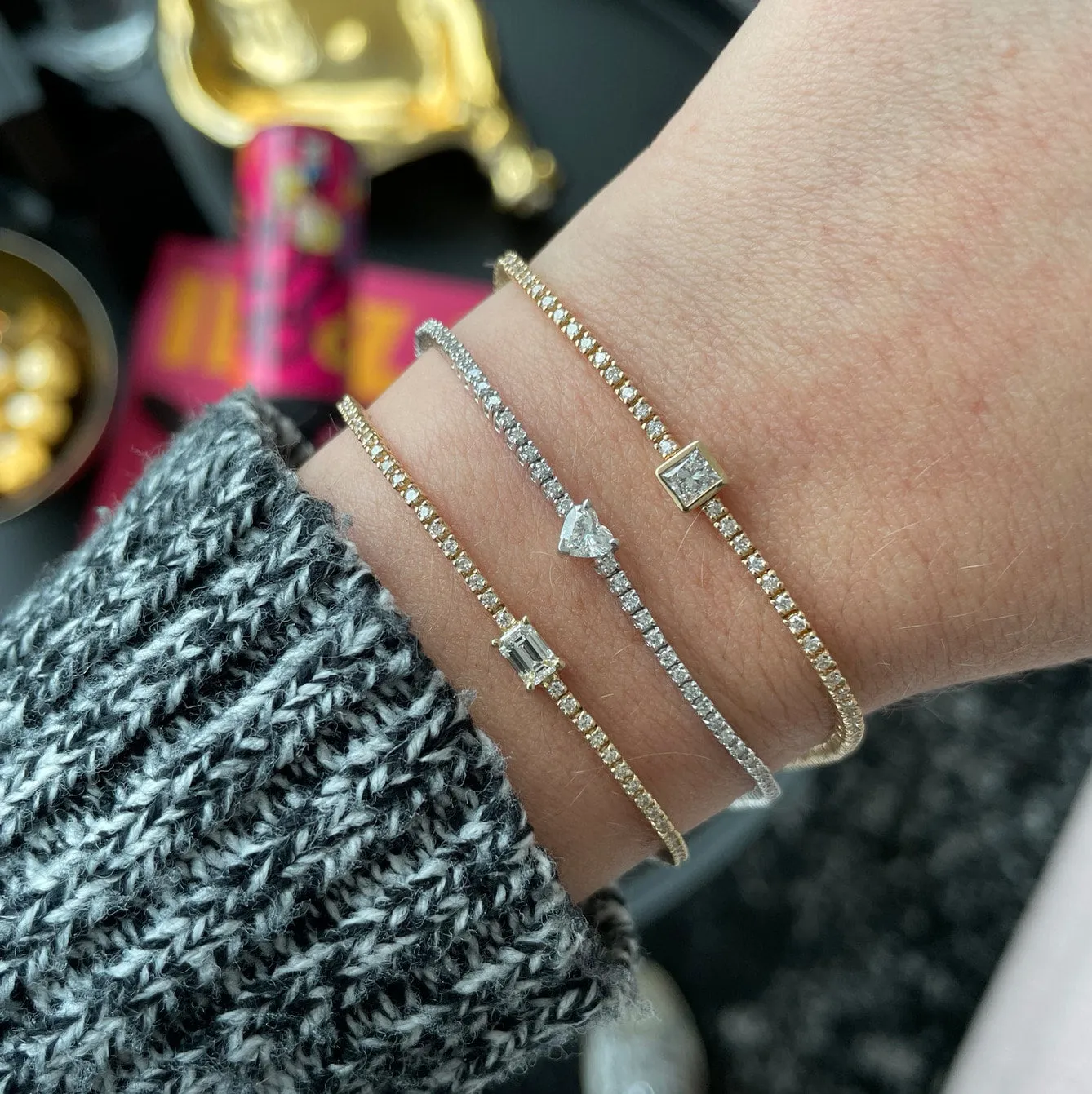 Solitaire Diamond Tennis Bracelet