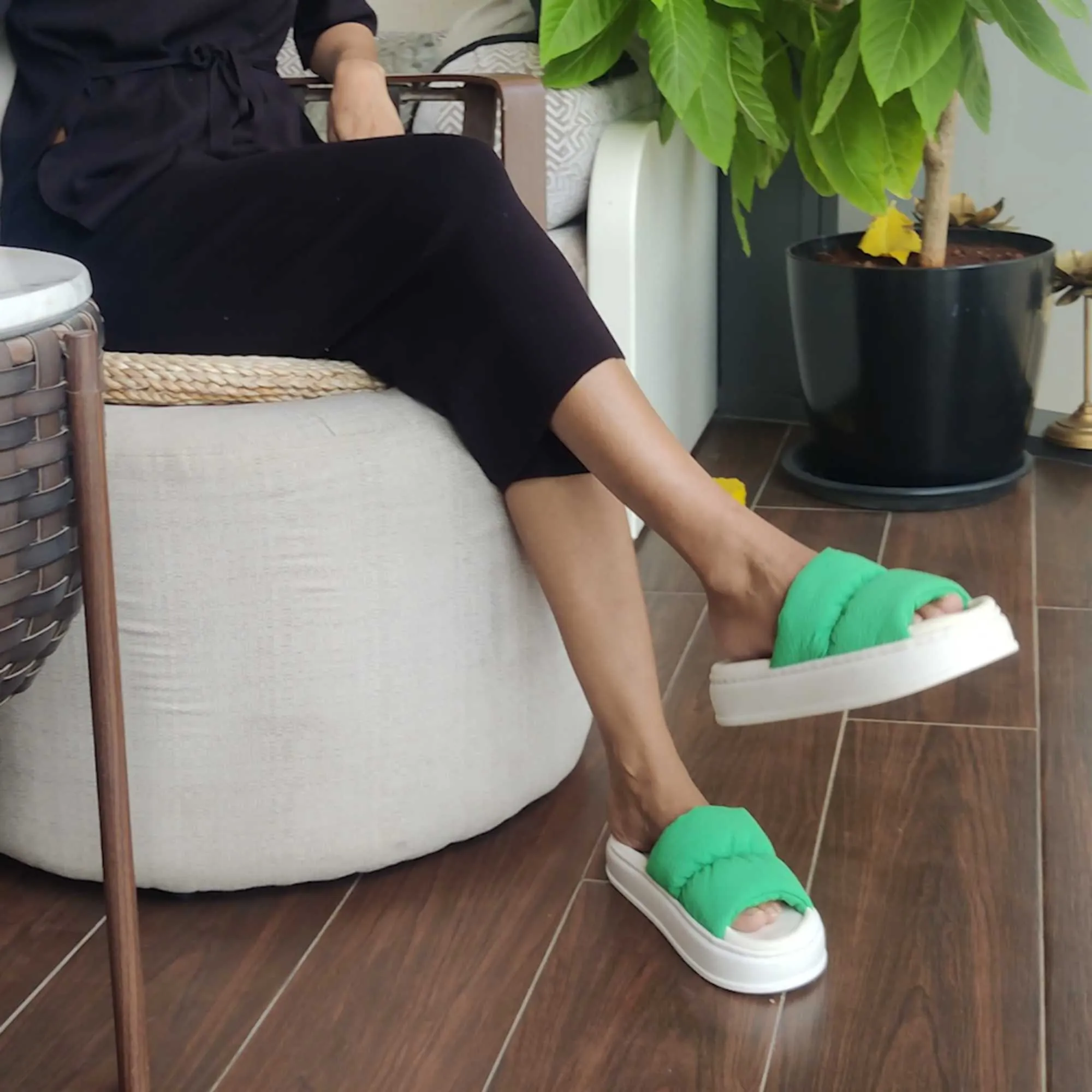 Spongy Green Slip On