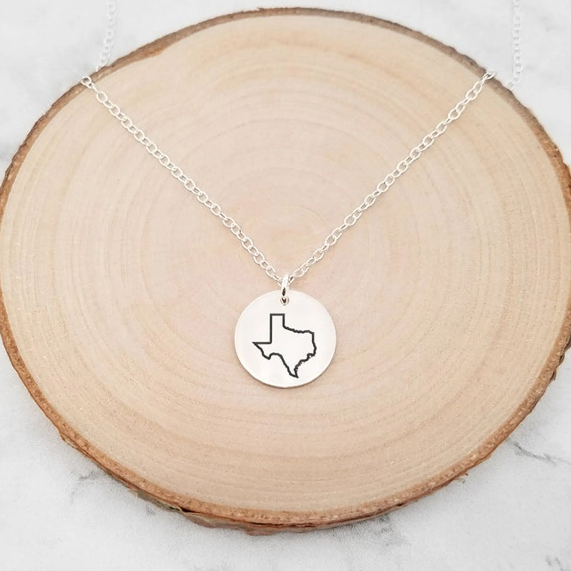 State Disc Necklace