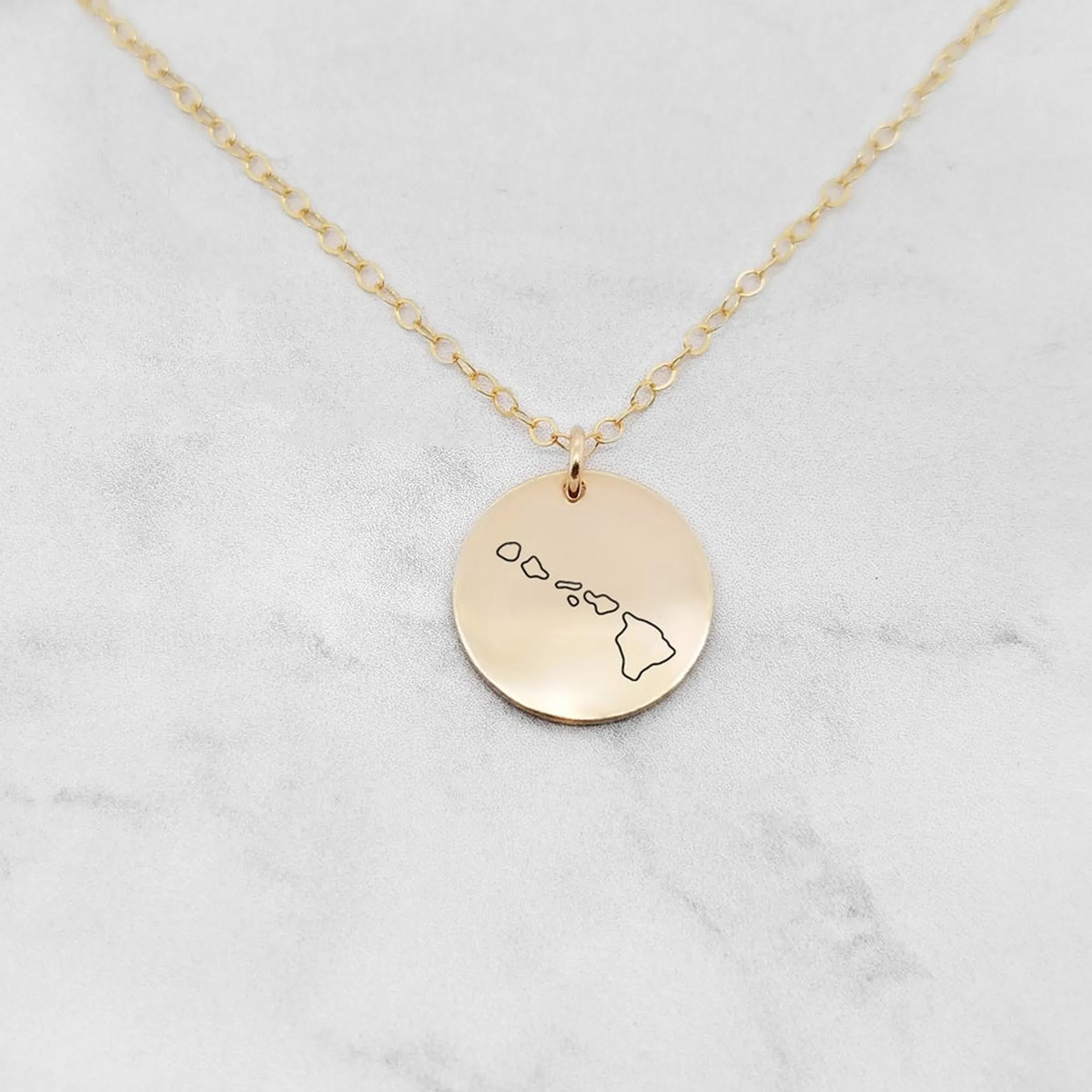 State Disc Necklace