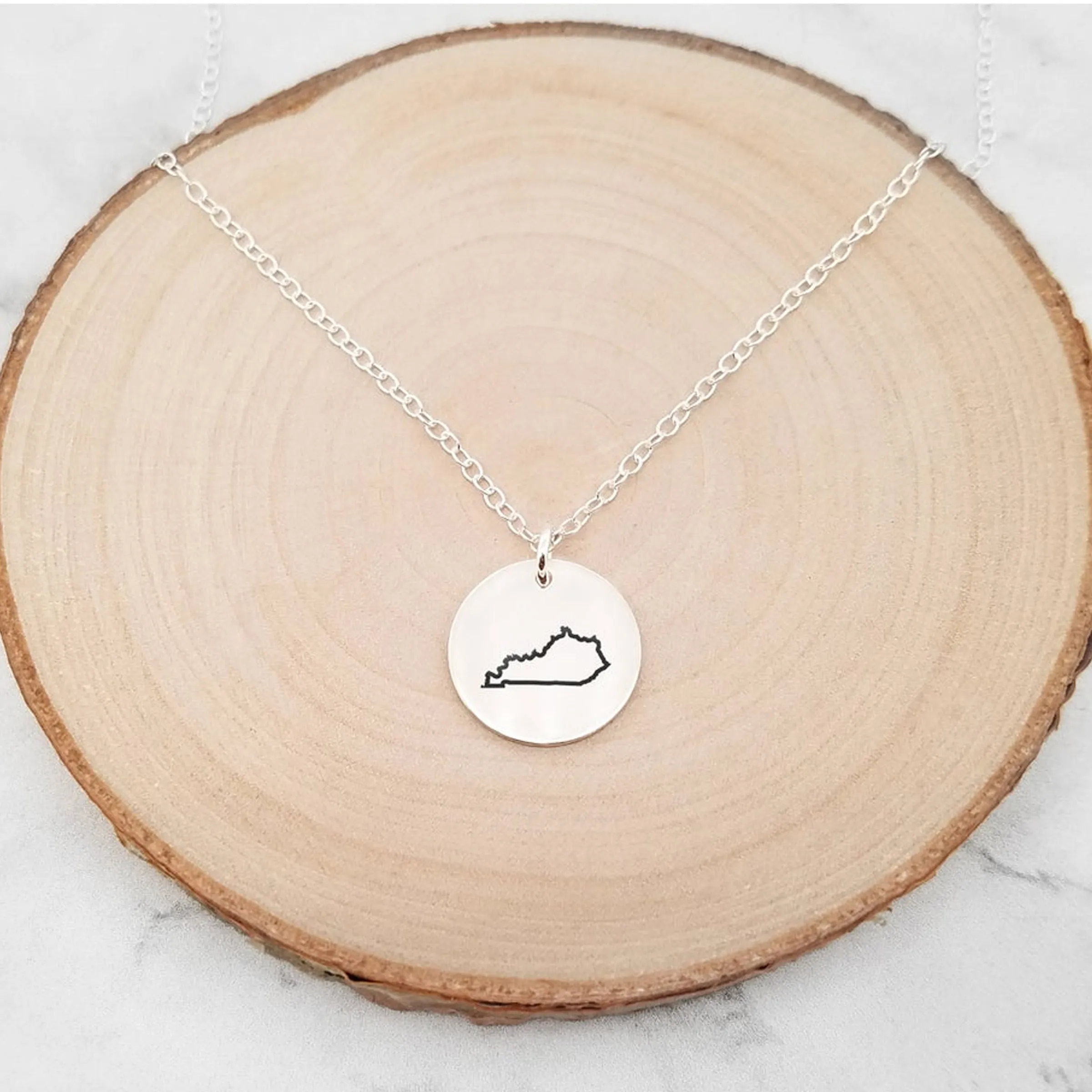State Disc Necklace