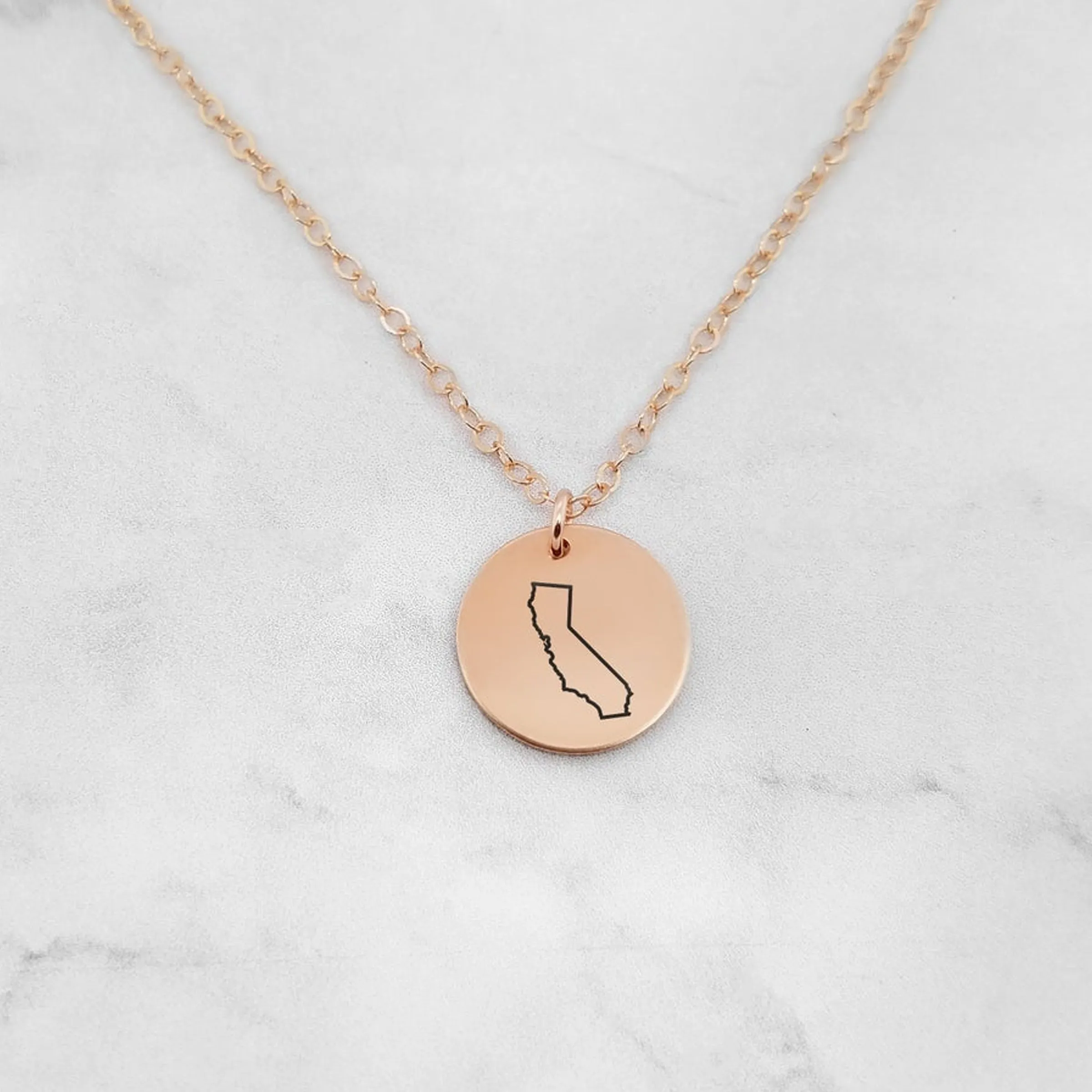 State Disc Necklace