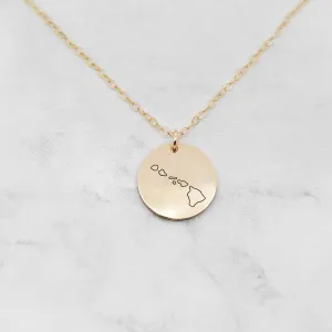 State Disc Necklace