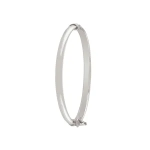 Sterling Silver (3.8mm) High Polished Baby Bangle Bracelet