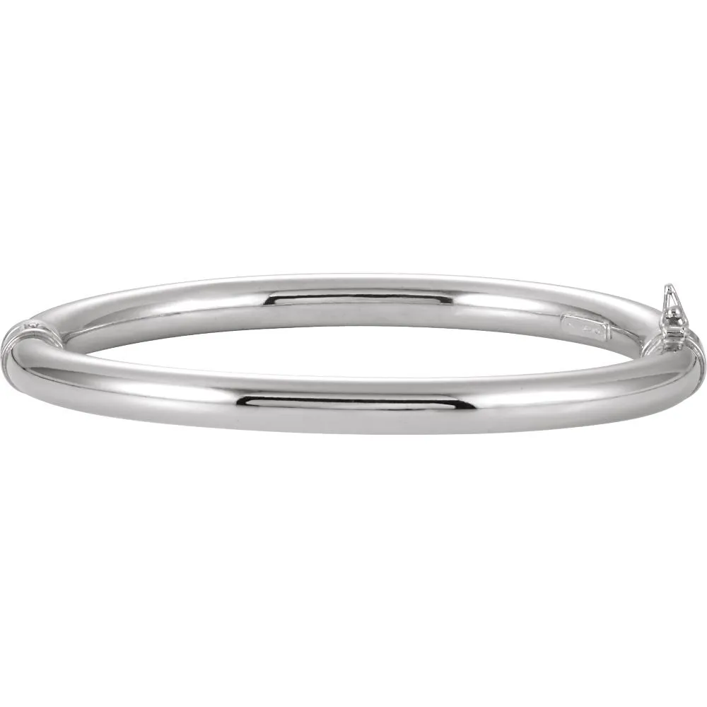 Sterling Silver 6mm Hinged Bangle Bracelet