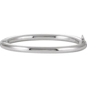 Sterling Silver 6mm Hinged Bangle Bracelet