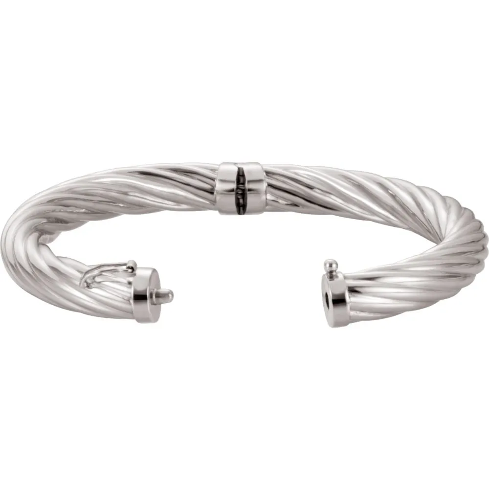 Sterling Silver Hinged Bangle 7" Bracelet