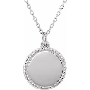 Sterling Silver Round 16-18" Rope Necklace