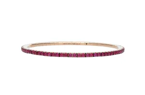 Stretch Tennis Bracelet with Rubies