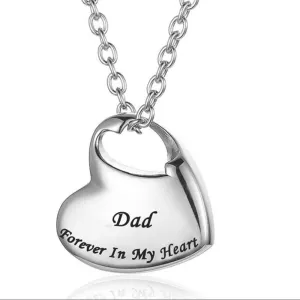 Stylized Heart Cremation Necklace