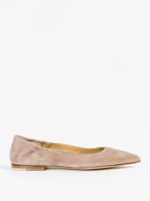 suede flat - taupe