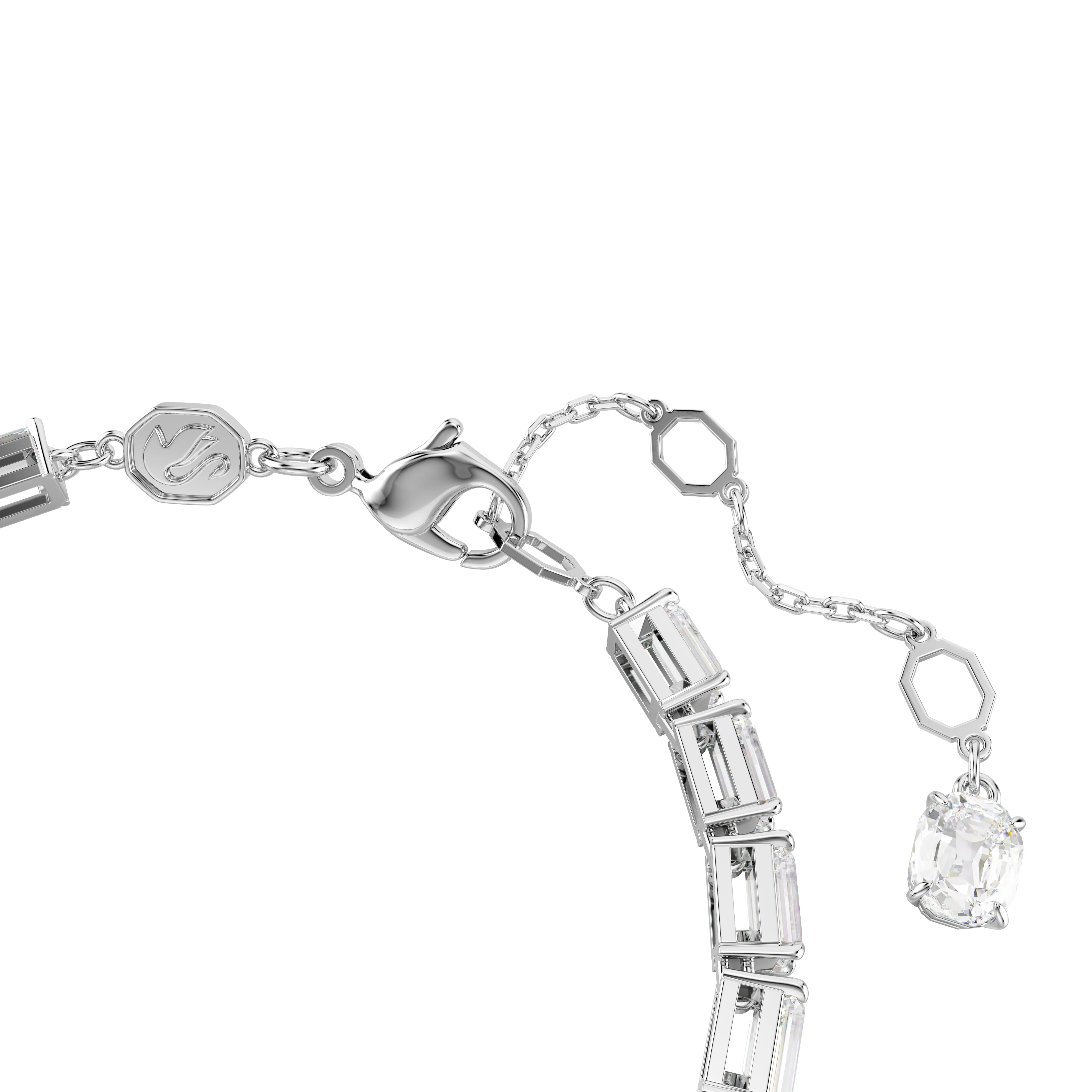 Swarovski Rhodium Matrix Tennis Baguette Cut Bracelet