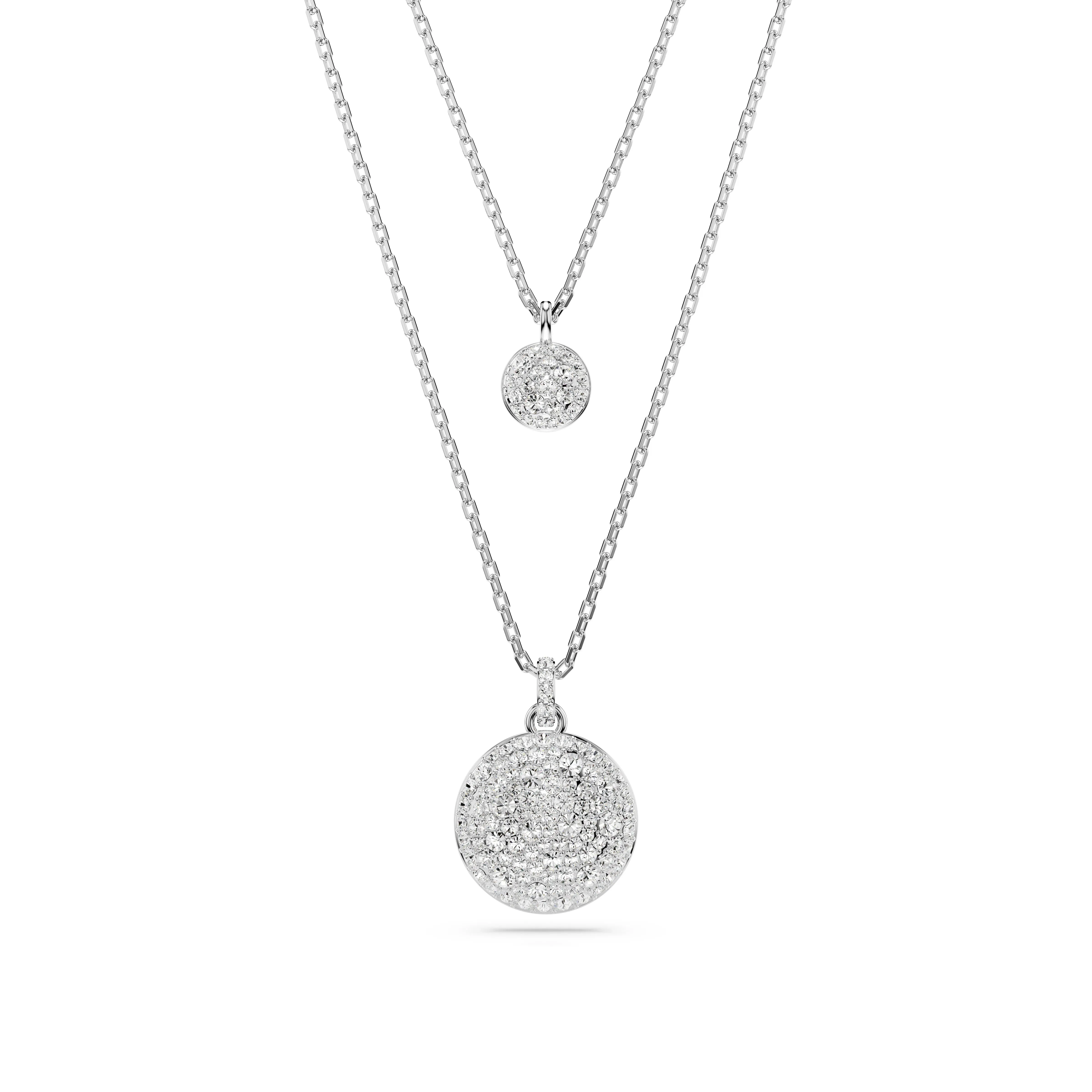 Swarovski Rhodium Meteora Layered Necklace