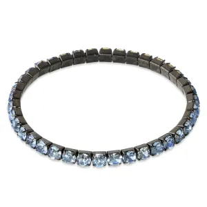 Tanzanite Glass Elastic Tennis Bracelet (Not Sterling Silver)