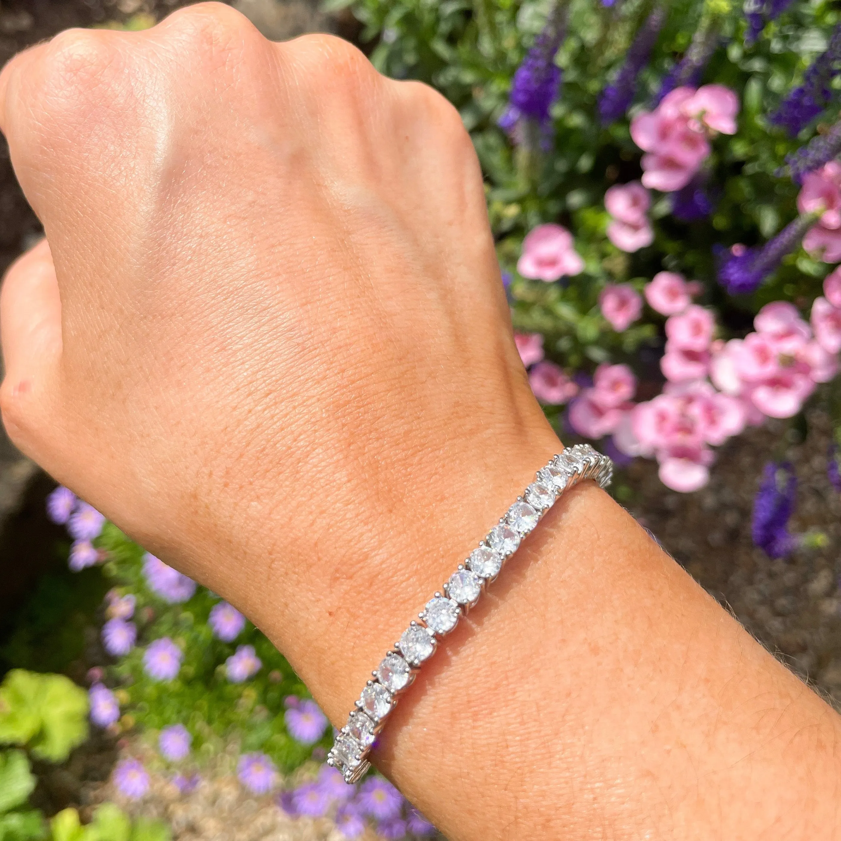 Tennis Bracelet (Silver)