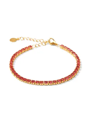 TENNIS BRACELET WILD BERRY • Color: 18K Yellow Gold