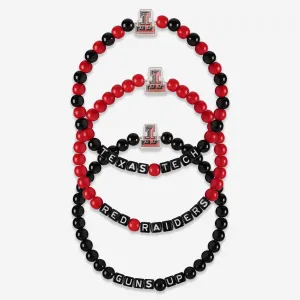 Texas Tech Red Raiders 3 Pack Beaded Friendship Bracelet