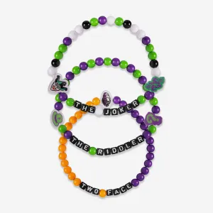 The Joker™ & Riddler™ & Two Face™ DC 3 Pack Beaded Friendship Bracelet
