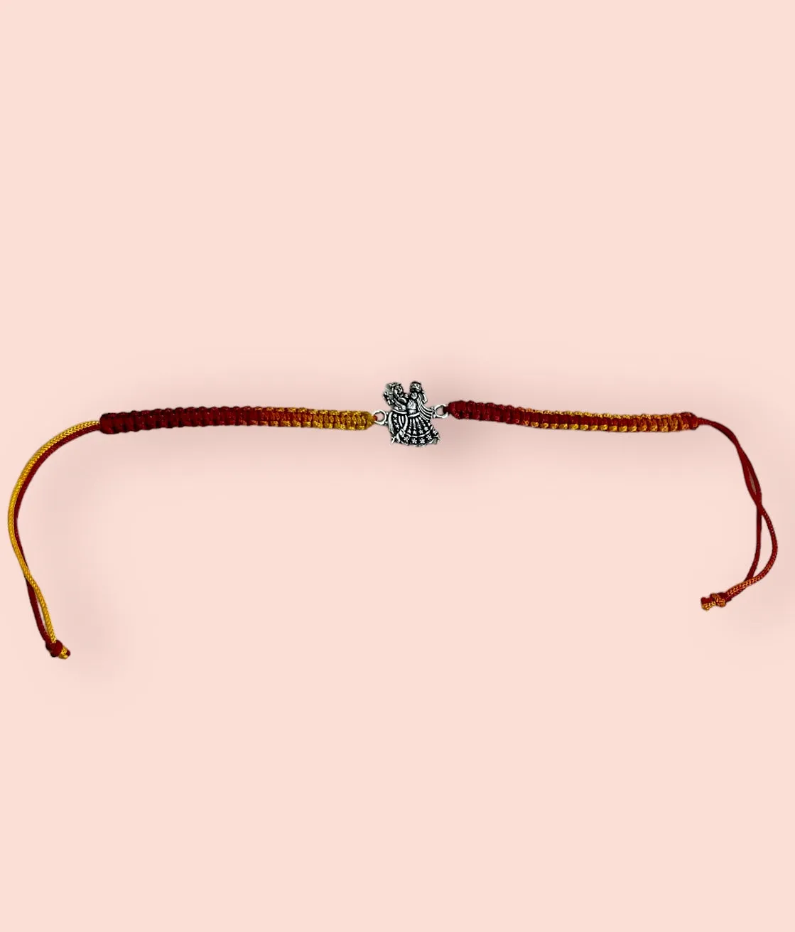 The Radha Krishna Silver Rakhi