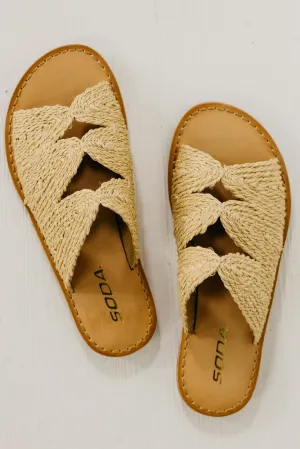 The Takes Raffia Woven Flat