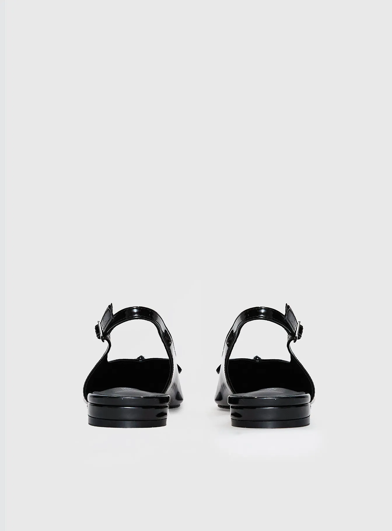 Therapy Lavin Pointed Toe Flats Black Patent