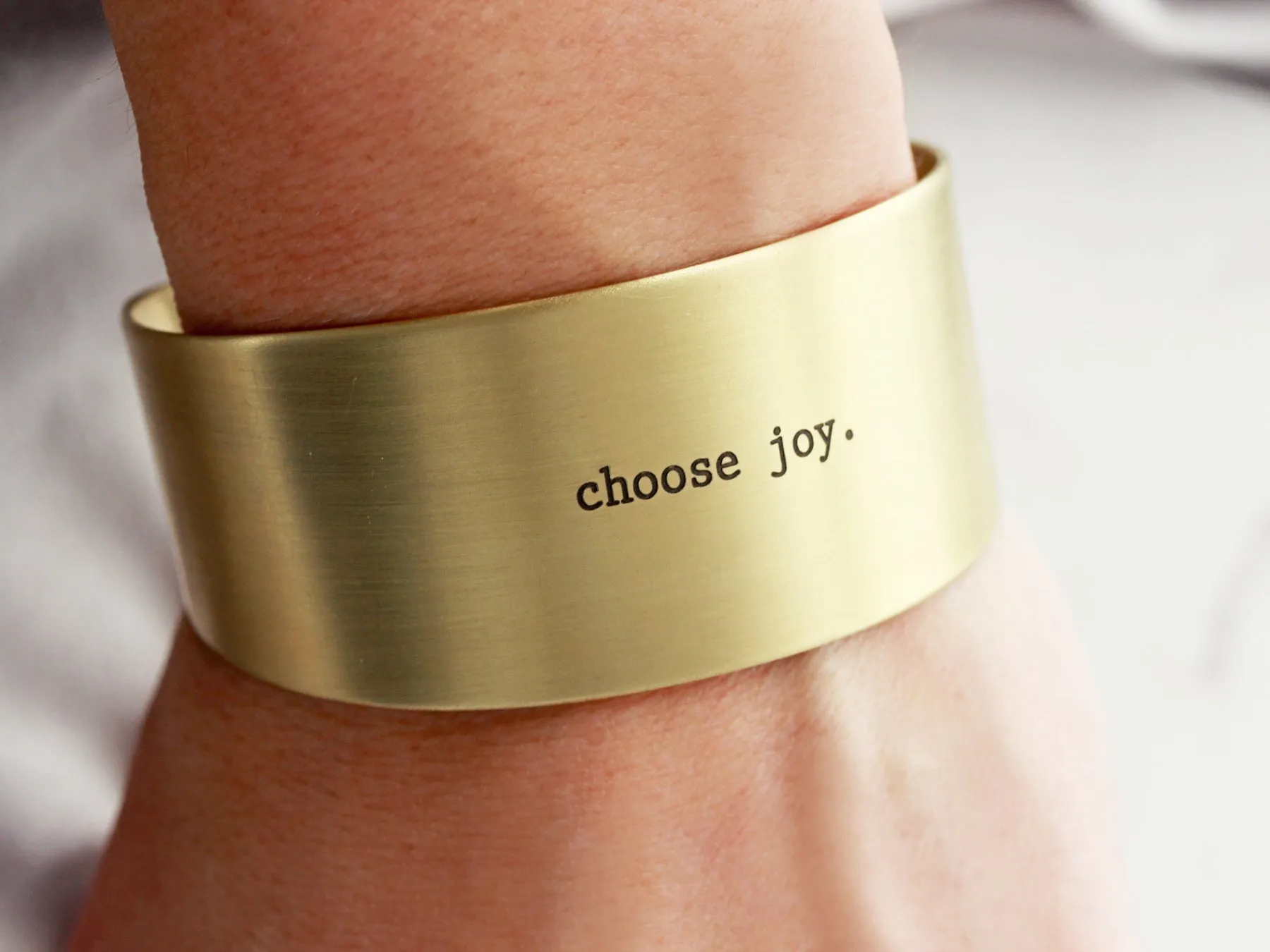 Thick Engraved Bracelet | 1 1/8" Cuff