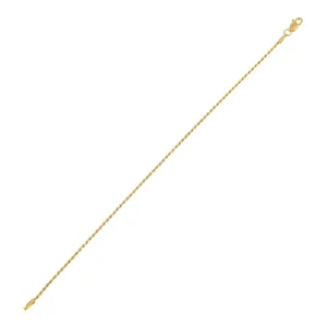 Thin Rope Chain Bracelet 14K