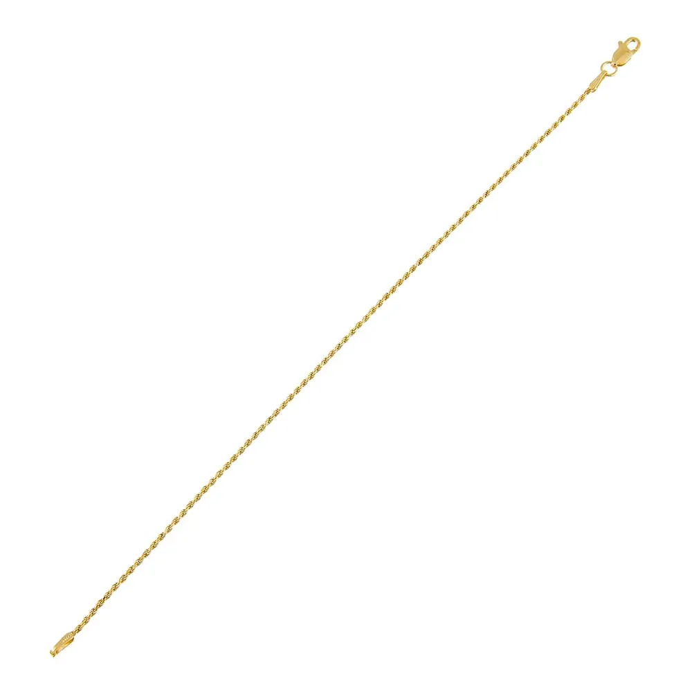Thin Rope Chain Bracelet 14K