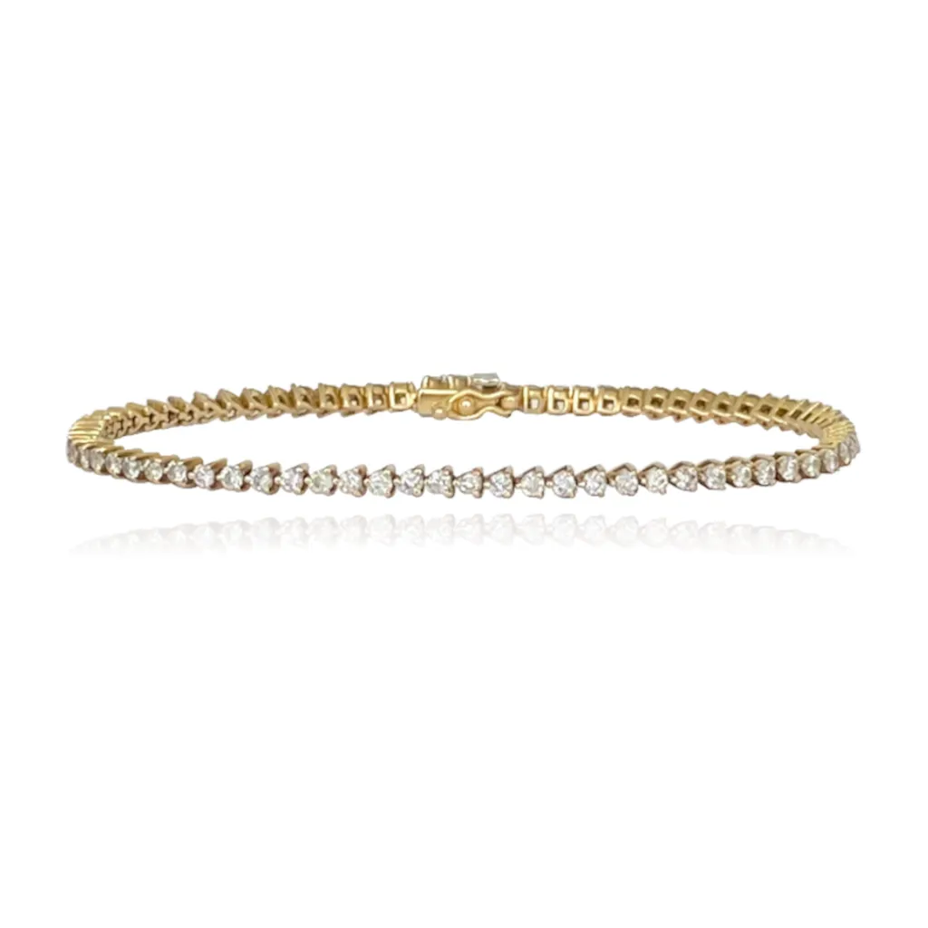 Three Prong Tennis Bracelet