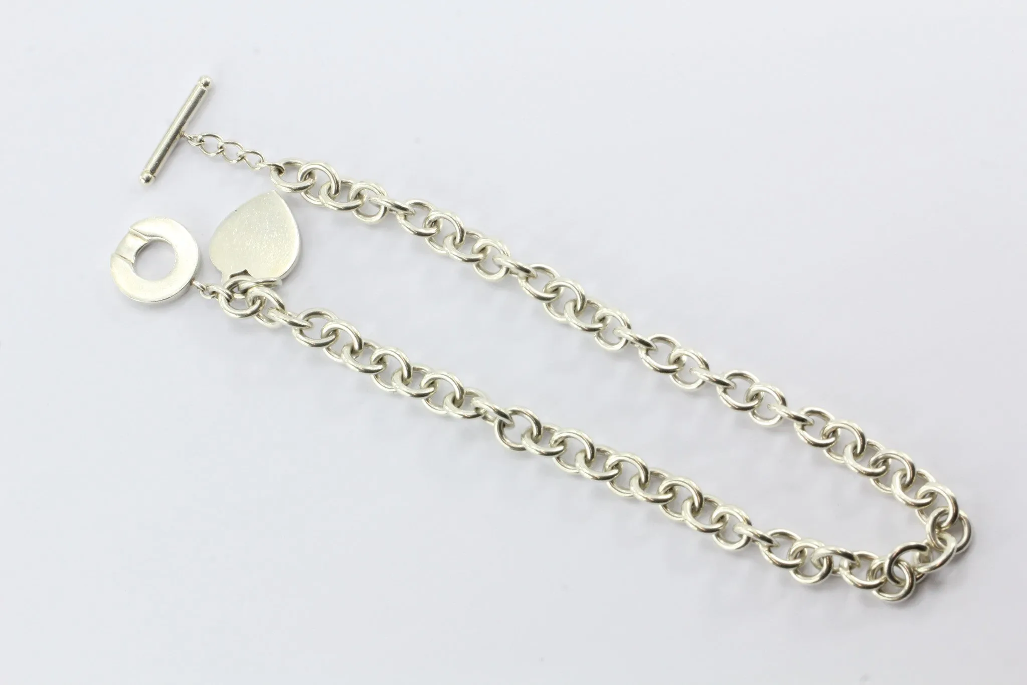 Tiffany & Co Sterling Silver Heart Tag Toggle Necklace