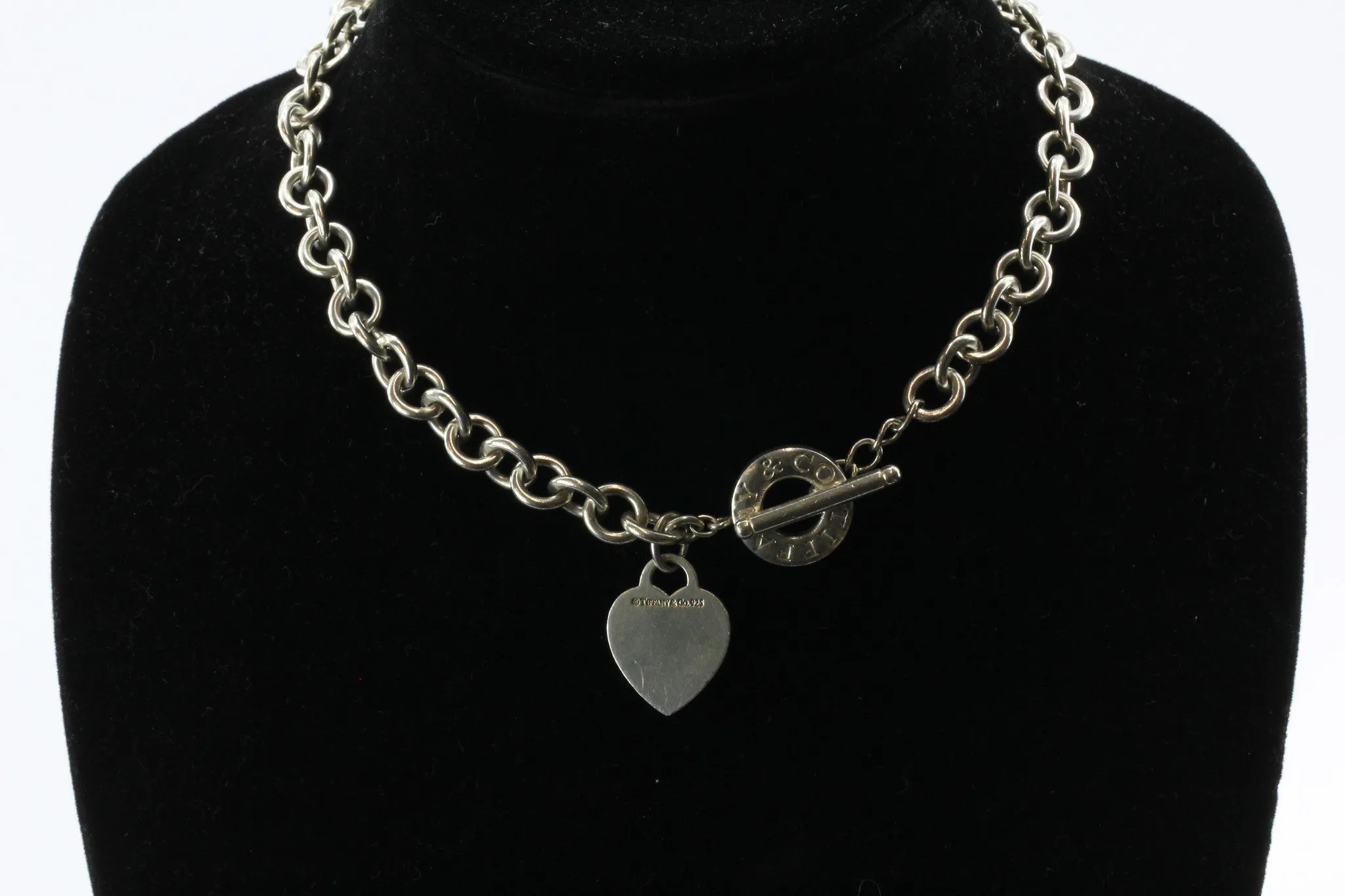 Tiffany & Co Sterling Silver Heart Tag Toggle Necklace