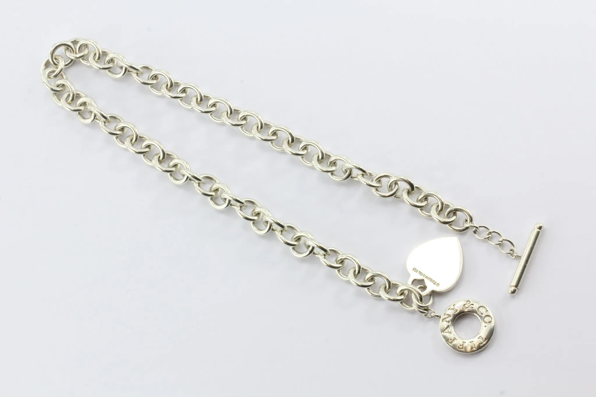 Tiffany & Co Sterling Silver Heart Tag Toggle Necklace